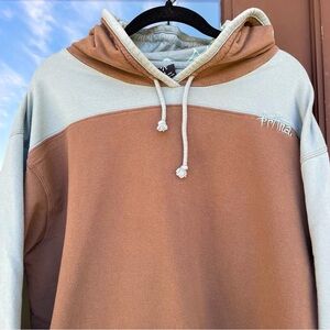 Vintage Prana Brown/Blue Hoodie Sweatshirt L